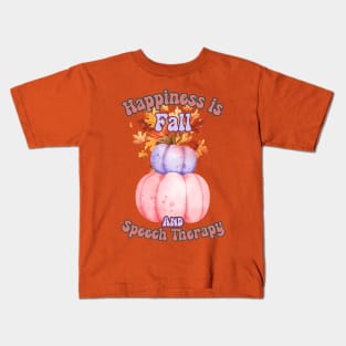 Fall Speech therapy, Speech language pathology, Slpa, Slp, Speech therapist Kids T-Shirt